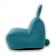 A chair "Bunny" with ears Small, size 70x70x80 cm