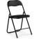 Fold 1 Metal Carcass chair, metal/eco -leather, black/black 43x40x77 cm