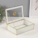 Casket glass with a metal frame "Bud" transparent white 16x24x7 cm