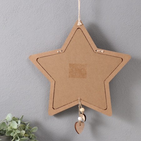 Panel MDF "Cretaceous board. Star" with clothespins 1x28x28 cm-2