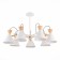 Ceiling EVOLUCE lamp. Sle125102-07. Modica. 7x40 watts, E14, 75x75x45 cm, white, golden color