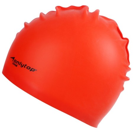 Hat of swimming adult Onlytop, silicone, girth 54-60 cm, Mix color-10