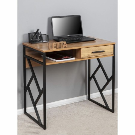 Written table Frame New, 800 × 510 × 760 mm, with a box and shelf, oak vanan / ferrous metal