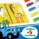 Reusable book + 5 markers “Write and Play”, A4, 40 pages, Blue Tractor