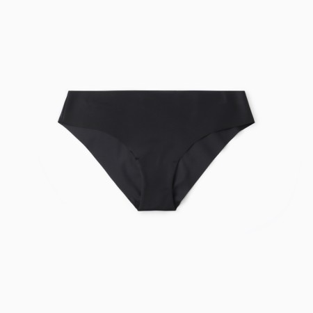 Panties female slips (seamless), black color, rr 46 (m)