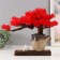 Souvenir wood, porcelain "White monk under a tree" 31.2x44.5x7.8 cm