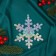 Christmas tree decoration "Snowflake overflow" 11x9.5 cm, transparent