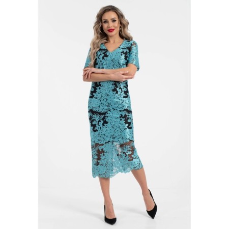 Dress lace, size 46, blue color-5
