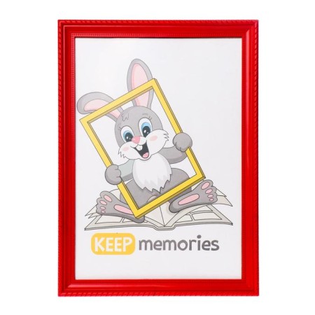 Photo frame plastic L-1 21x30 cm red (plastic screen)-3