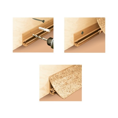 Skirting board for countertops/baths of the two -part "ideal" 25x25x3000, ivory-1