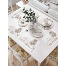 A set of napkins for setting the Christmas Close Table, rectangular, size 32x46 cm, 4 pcs