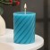 Candle-cylinder aromatic twisted "blueberries", 7.5x10 cm