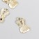 Decor for creativity metal, rhinestones "Muzzle Bunny" gold 2.1x1.5 cm