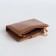 Women's wallet on the button, beige color