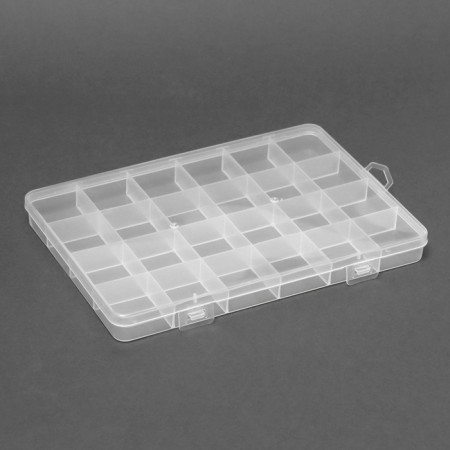 Organizer for decor, 24 cells, 19 × 13 × 1.8 cm, the color is transparent-2