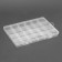 Organizer for decor, 24 cells, 19 × 13 × 1.8 cm, the color is transparent