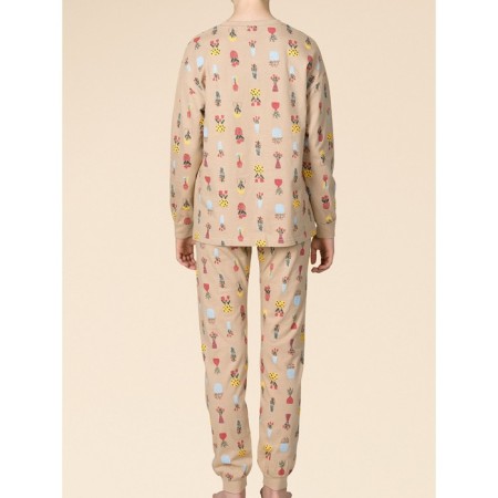 Set for girls, height 134 cm, beige color-2