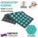 Iplikator-river, the basis of Spanbond, 40 modules, 14 × 32 cm, dark gray/turquoise color