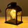 Nightlight "lantern" LED from batteries 3HAAA Black 9.5x13x18 cm Risalux