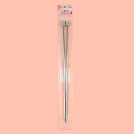 Knitting needles, straight lines, d = 4.5 mm, 35 cm, 2 pcs-5