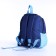 Baby backpack on lightning, external pocket, blue/blue color