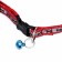 The collar of a reflective with paws 30 x 1 cm, kapron, mix of flowers