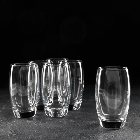 Set of glass glasses "Plage", 330 ml, 6 pcs