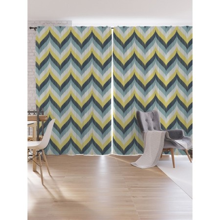 Photostes "yellow-green pattern", oxford, size 170x265 cm, 2 pcs