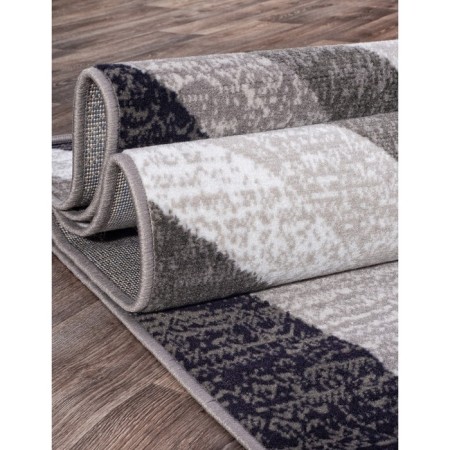 Rectangular carpet Merinos Silver, size 80x150 cm, Gray color-2