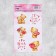 Stickers for gifts and flowers "with love", bears, 9 x 16 cm