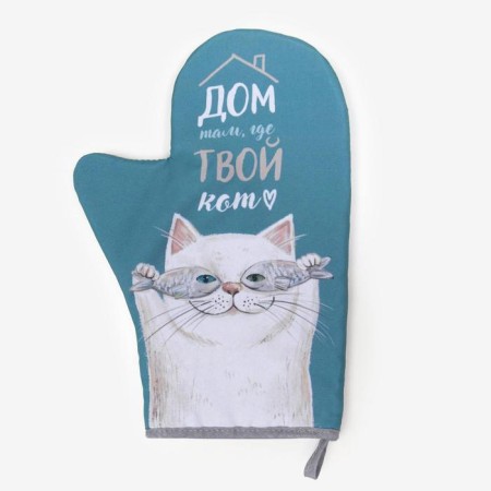 Mittens-Open "Dolyana" cat 20x28cm, Gabardin, 35% x/l, 65% p/e, Vatin 250g/m2-1