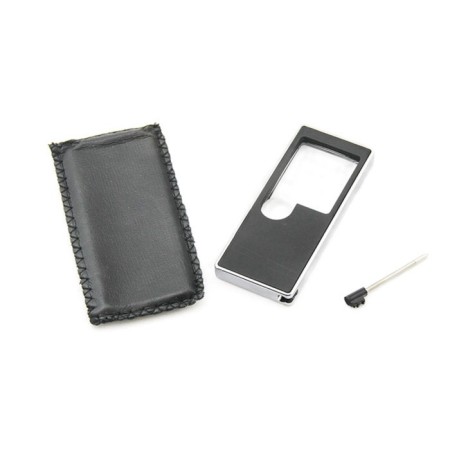 Lupa with VEBER 7007, 3X-8X, 38X31 mm, LED backlight, cover, cover-3