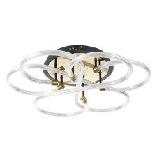 Rioly chandelier LED 96W gold 60x60x6 cm Bayerlux