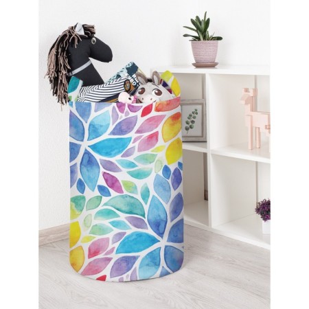 Basket for toys "Rainbow flowering, size 40x60 cm