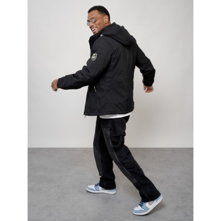 Sports male jacket, size 52, black color-7