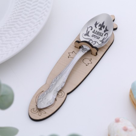 A spoon is registered, tea, with an engraving "Alina", h = 14-3