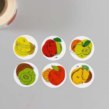 Stick Paper "Fruits" d = 2.5 cm 252 pcs in roll-3