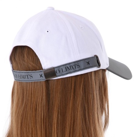 Women's cap with reflective elements No Limits, white color, rr 56-9