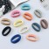 Hair crab "Leon" oval oval a matte classic, 7 cm, mix