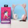 Headphones luminous ears, wireless "unicorn", pink W-01