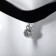 Choker "Strazinka" circle circle, white color in silver, 33 cm