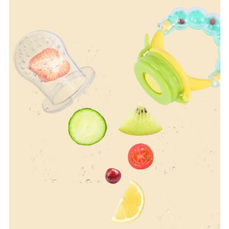 Nibbler for feeding, with silicone mesh, handle-pure handle, green color-10