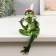 Souvenir Polystone varnish on the shelf "Frog - Fashionista" 21x10x6.5 cm