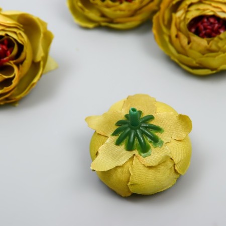 Budon on the leg for decoration "Pion charm" olive 3.5x3.5 cm-1