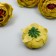 Budon on the leg for decoration "Pion charm" olive 3.5x3.5 cm
