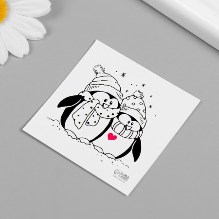 Black Penguins Black Tattoo 6x6 cm-1