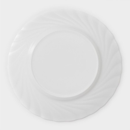 A set of dessert plates Luminarc Trianon, D = 20 cm, glass ceramic, 6 pcs, white color-4