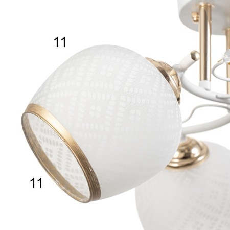 Frida chandelier 3he27 40W white-gold 48x48x26 cm Bayerlux-5