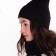 The female winter set (hat/snood), black color, size 56-58