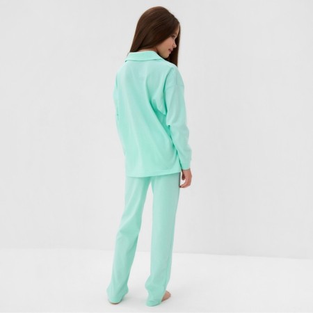 Children's pajamas (shirt and trousers) minku, mint color, height 152 cm-3